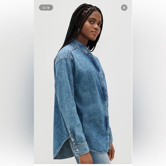 Good American Denim Uniform Shirt XS - Picture 3 of 14